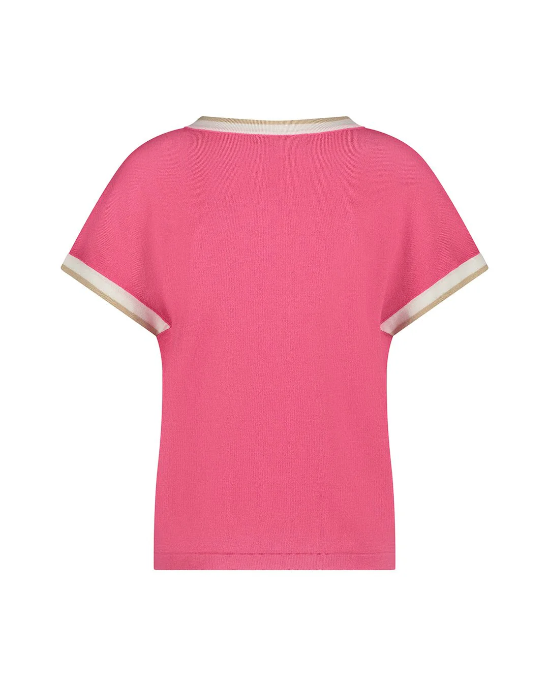Jerry Vneck Striped Rib Raspberry - Image 2