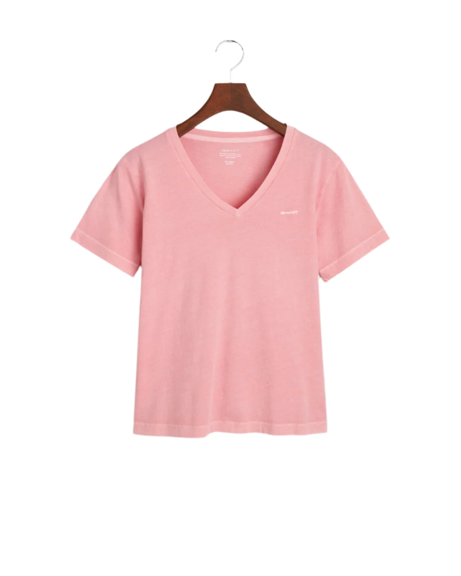 Sunfaded V-Neck T-Shirt Geranium Pink