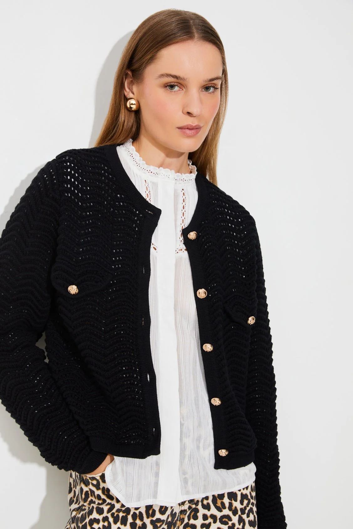 Giany Cardigan Noir - Image 4