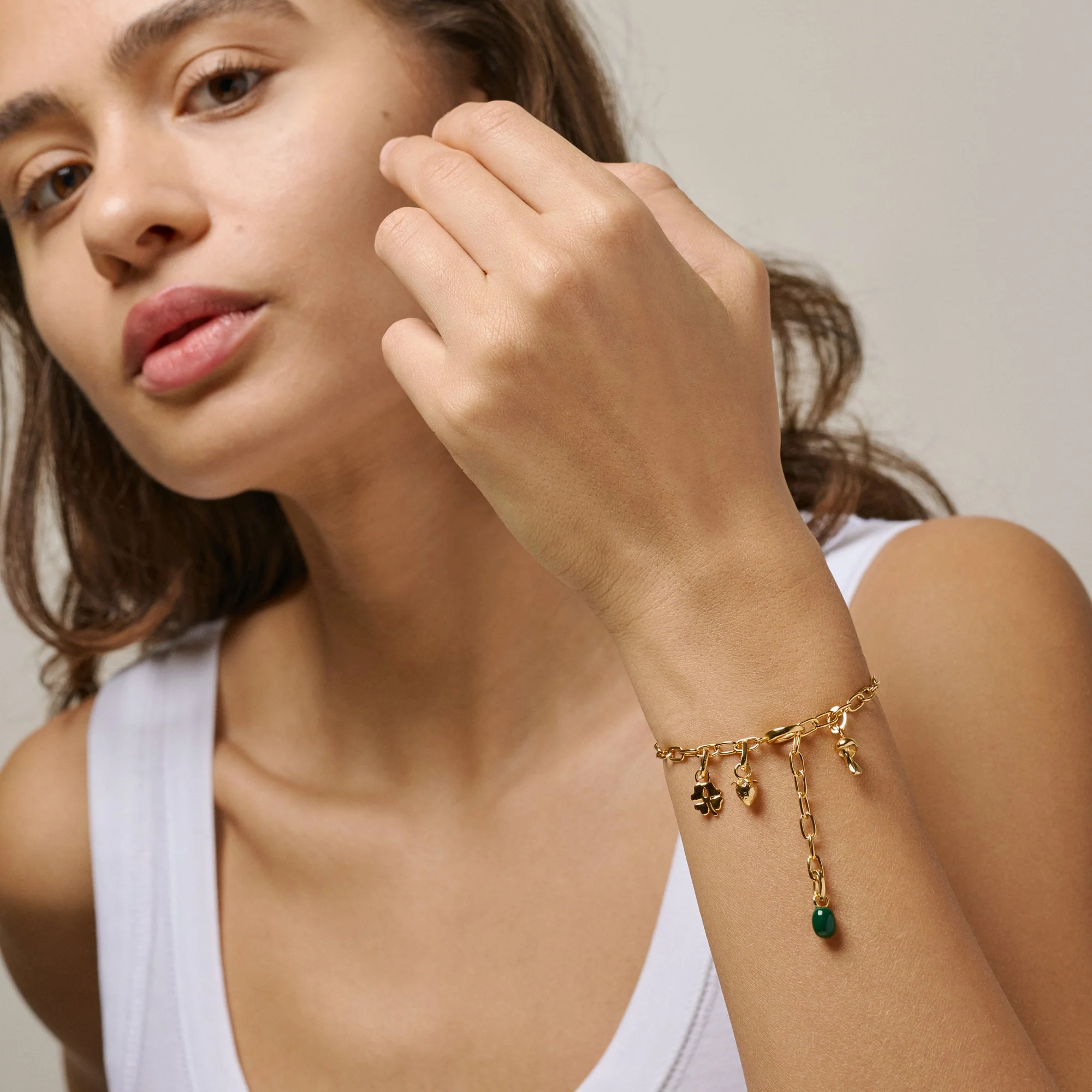 Medium Charm Bracelets Gold - Image 4