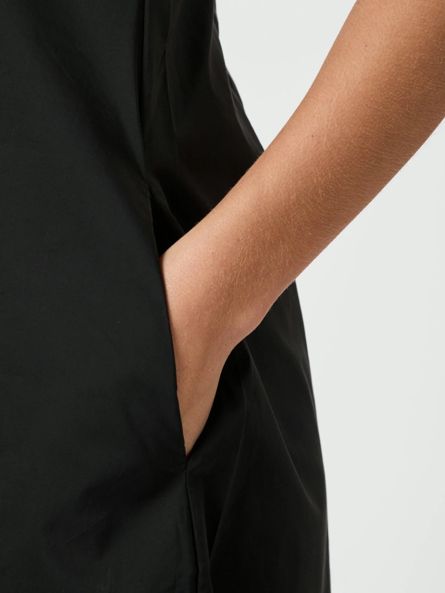 Illana Poplin Dress Black - Image 6