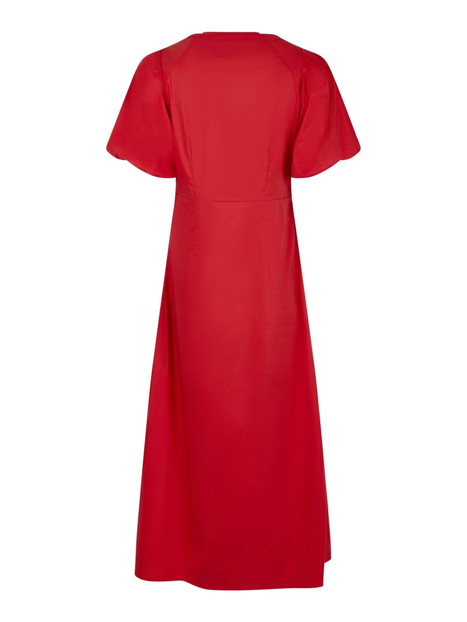 Illana Poplin Dress Red - Image 7
