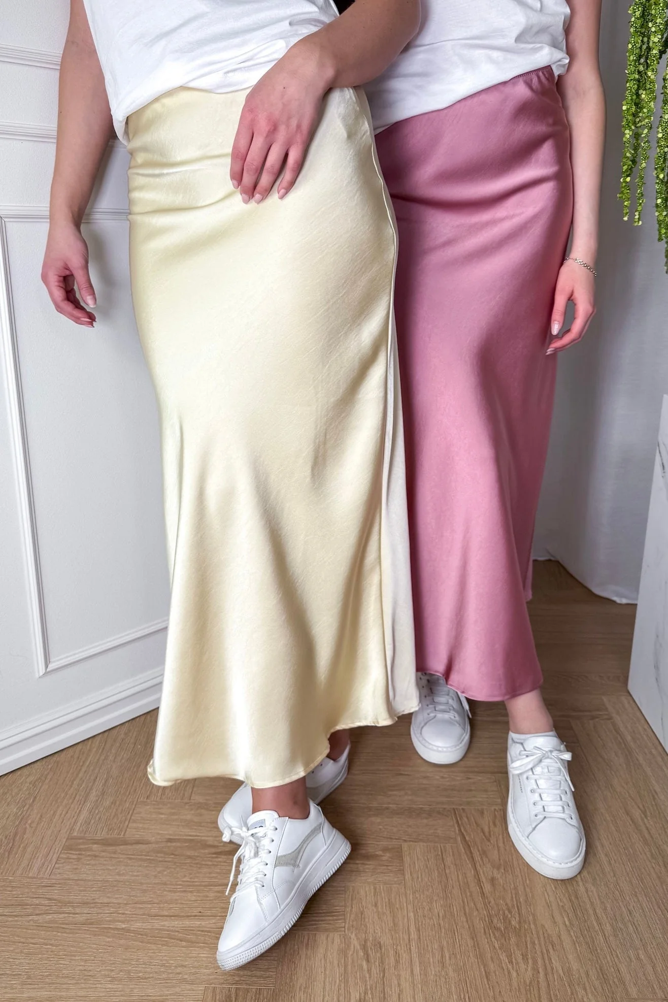 Vicky Heavy Sateen Skirt Light Yellow - Image 4