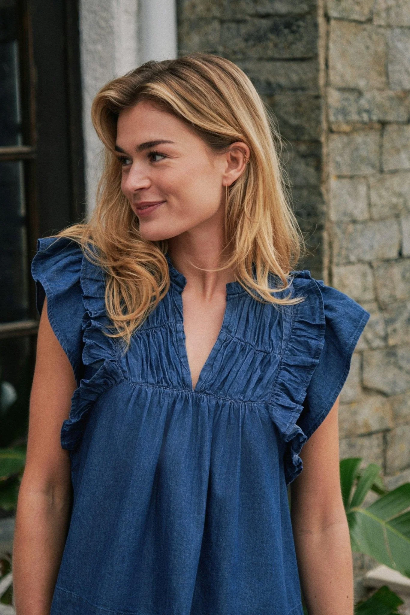 Jayla Denim Top Blue - Image 5