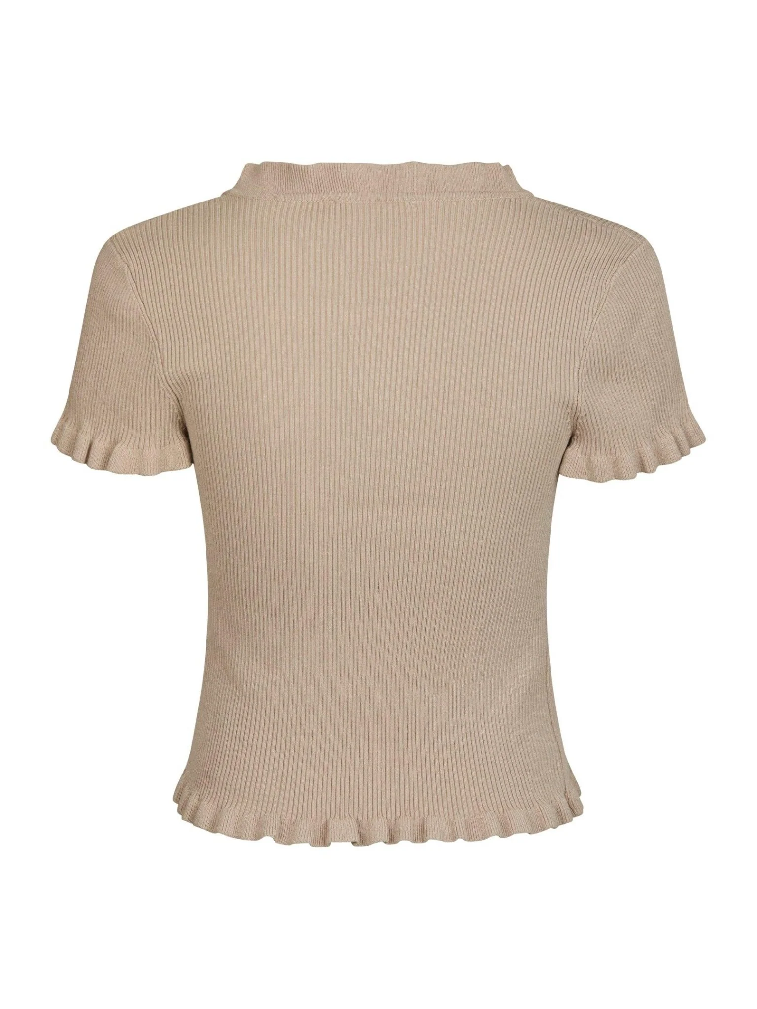 Esla Frill Knit Tee Sand - Image 6