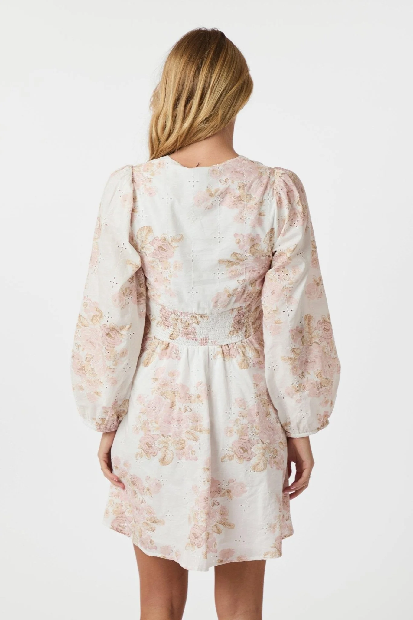 Milly Emb Rose Dress Dusty Rose - Image 9