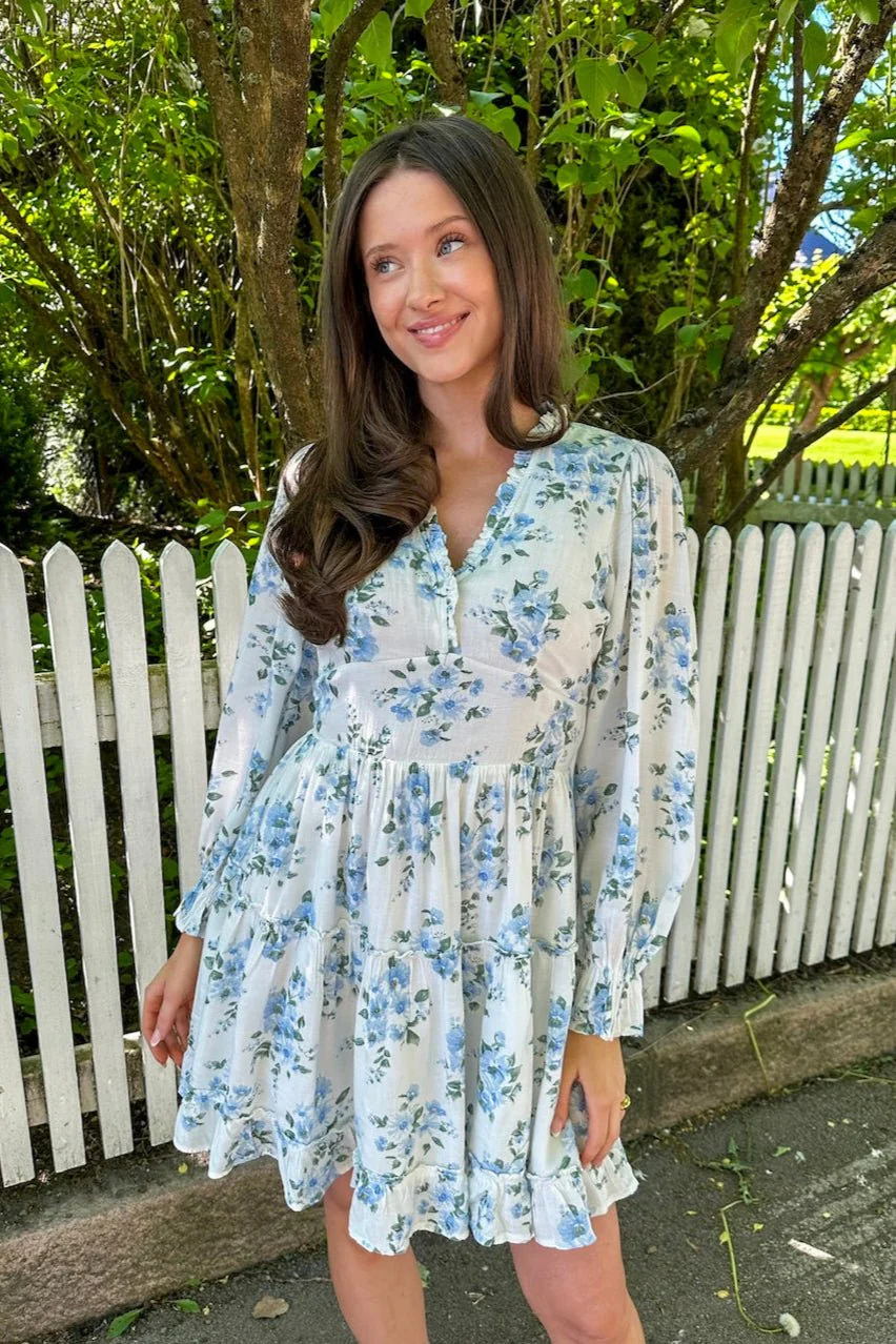 Miller Floral Dream Dress Light Blue