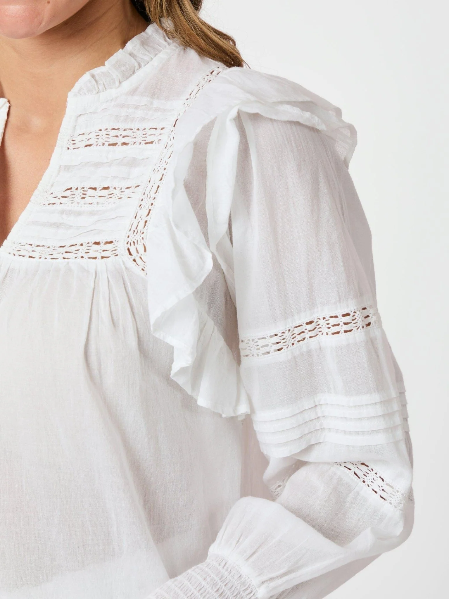 Mauri S Voile Blouse White - Image 8