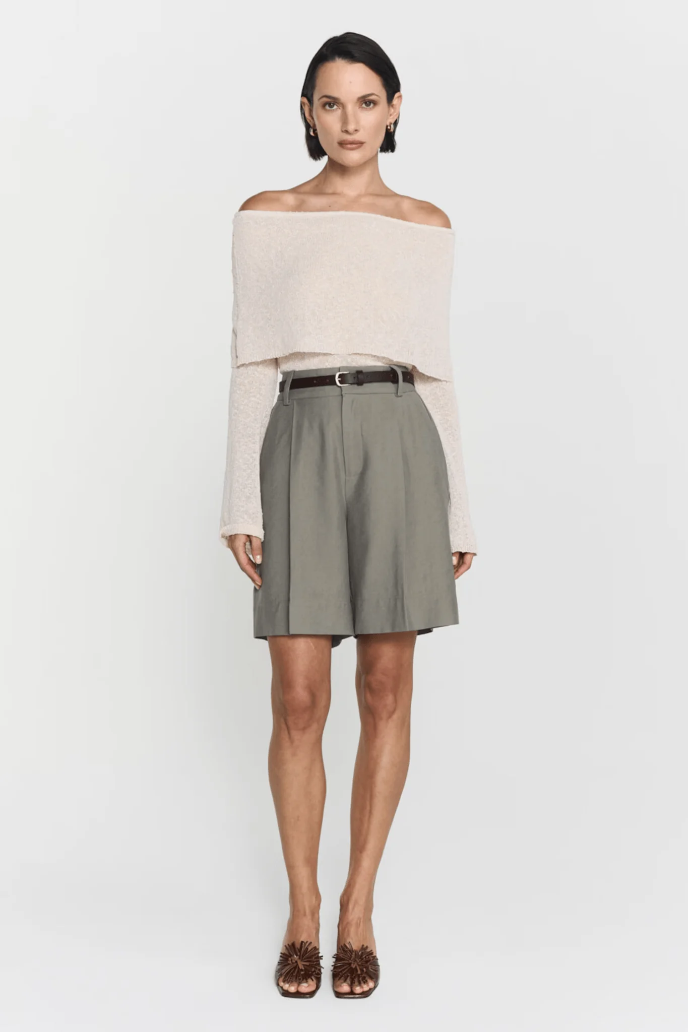 Ayla Shorts Khaki - Image 5