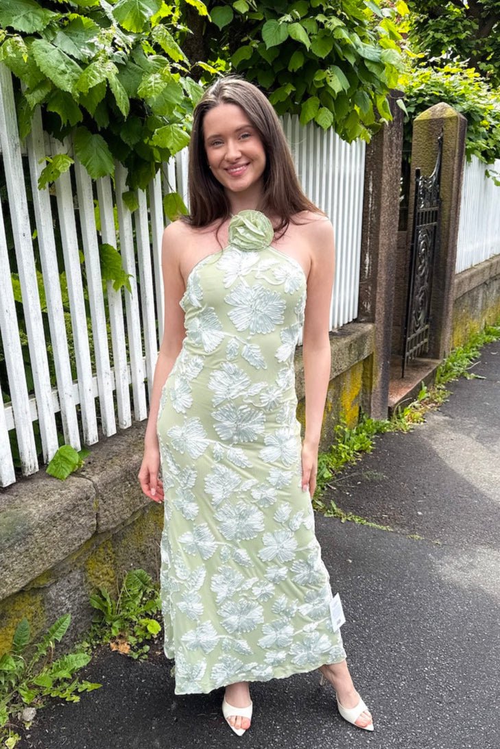 Rose Dress Pale Green - Image 10
