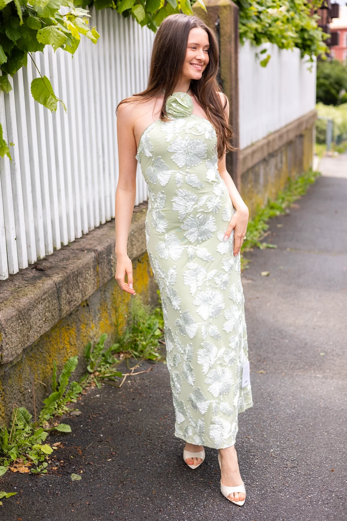 Rose Dress Pale Green - Image 11