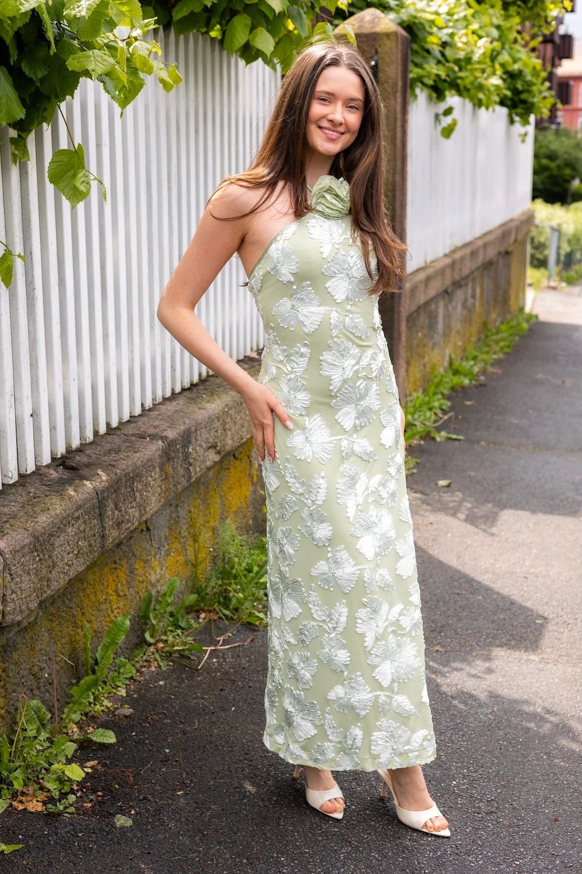 Rose Dress Pale Green - Image 12