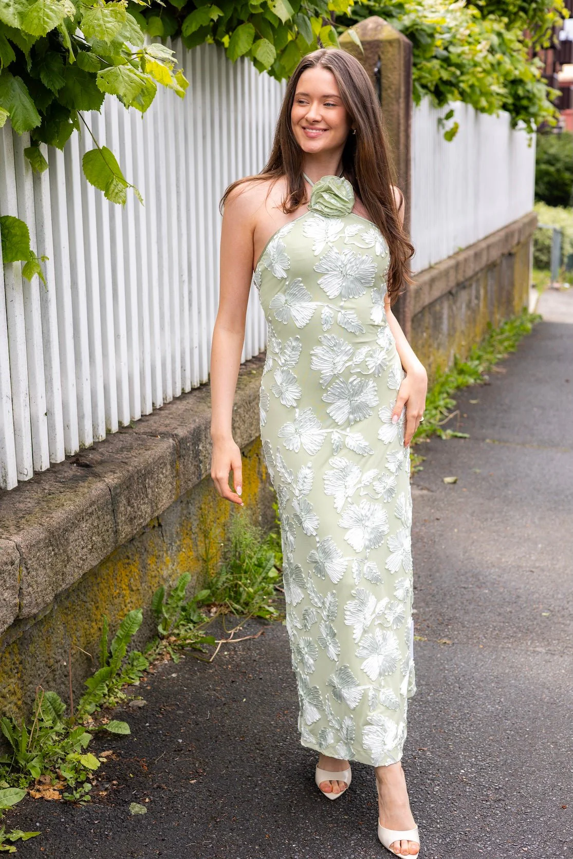 Rose Dress Pale Green - Image 13