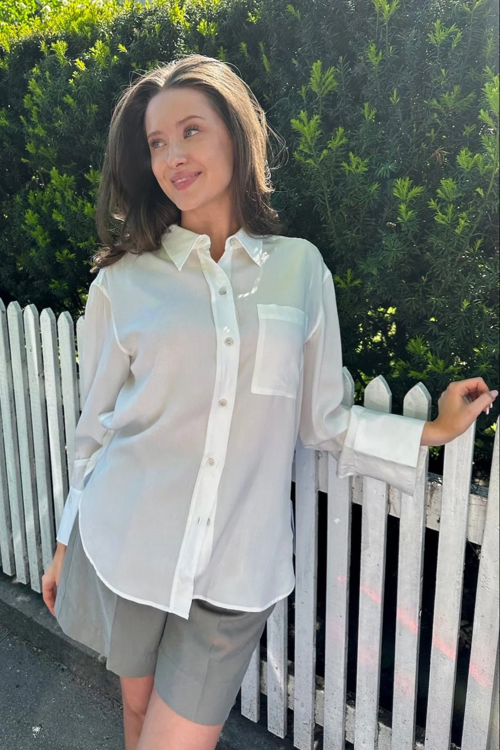 Kiara Fluid Shirt Ivory - Image 3