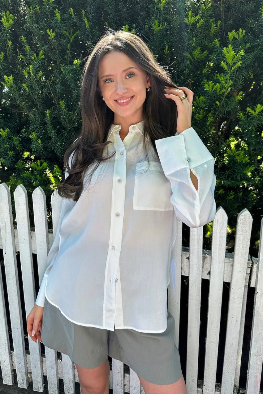 Kiara Fluid Shirt Ivory - Image 4