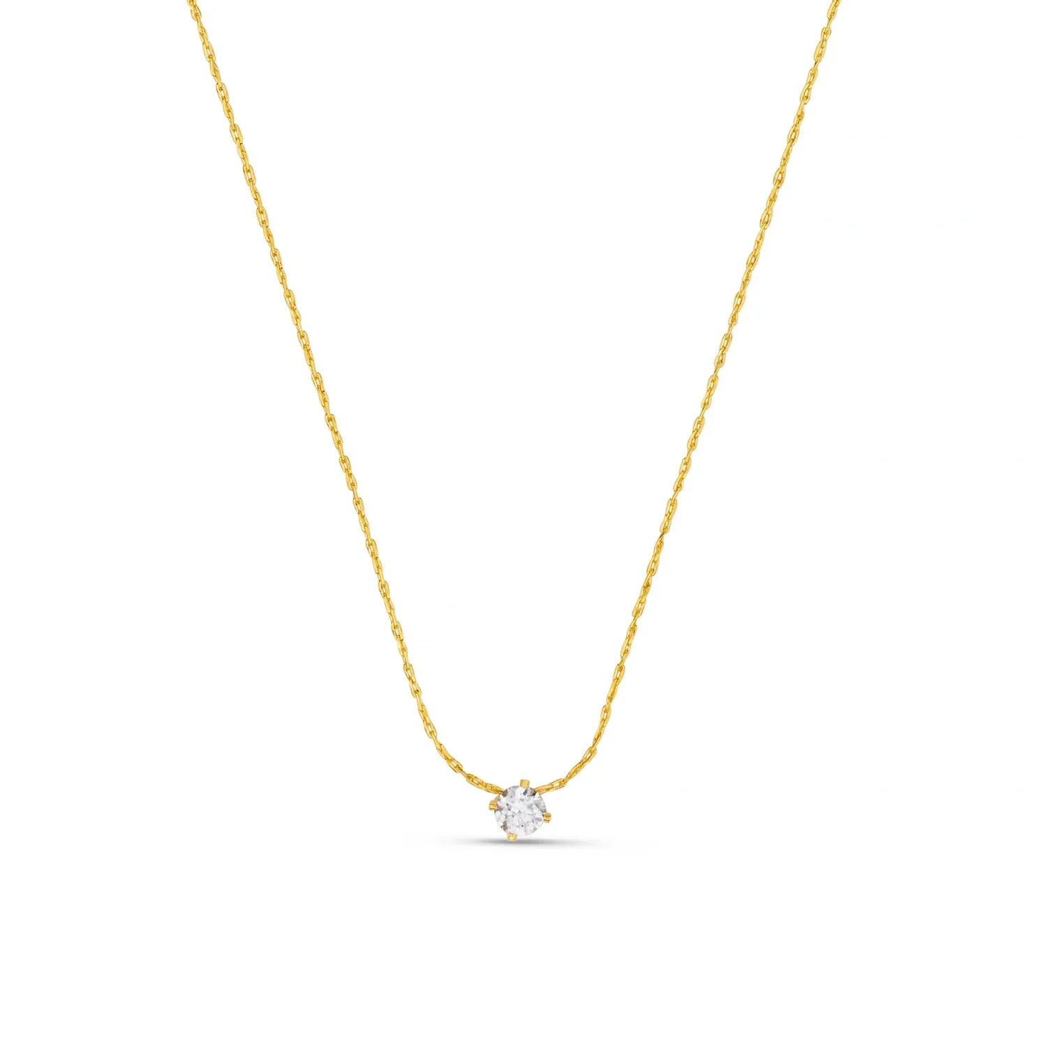 Fine Stationed Crystal Collar Necklace Pale Gold - Image 4