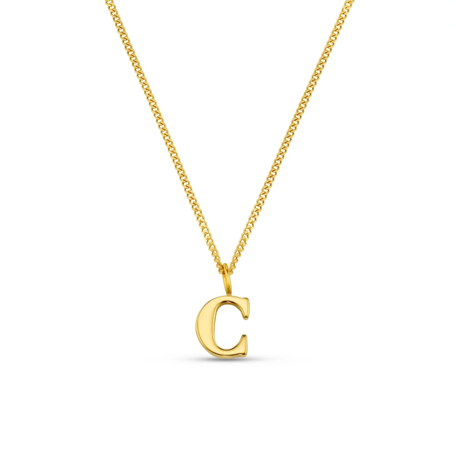 Luxe C Initial Necklace Pale Gold
