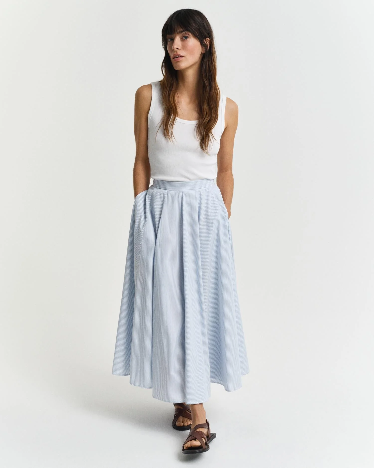 Striped Skirt Fresh Blue - Image 2