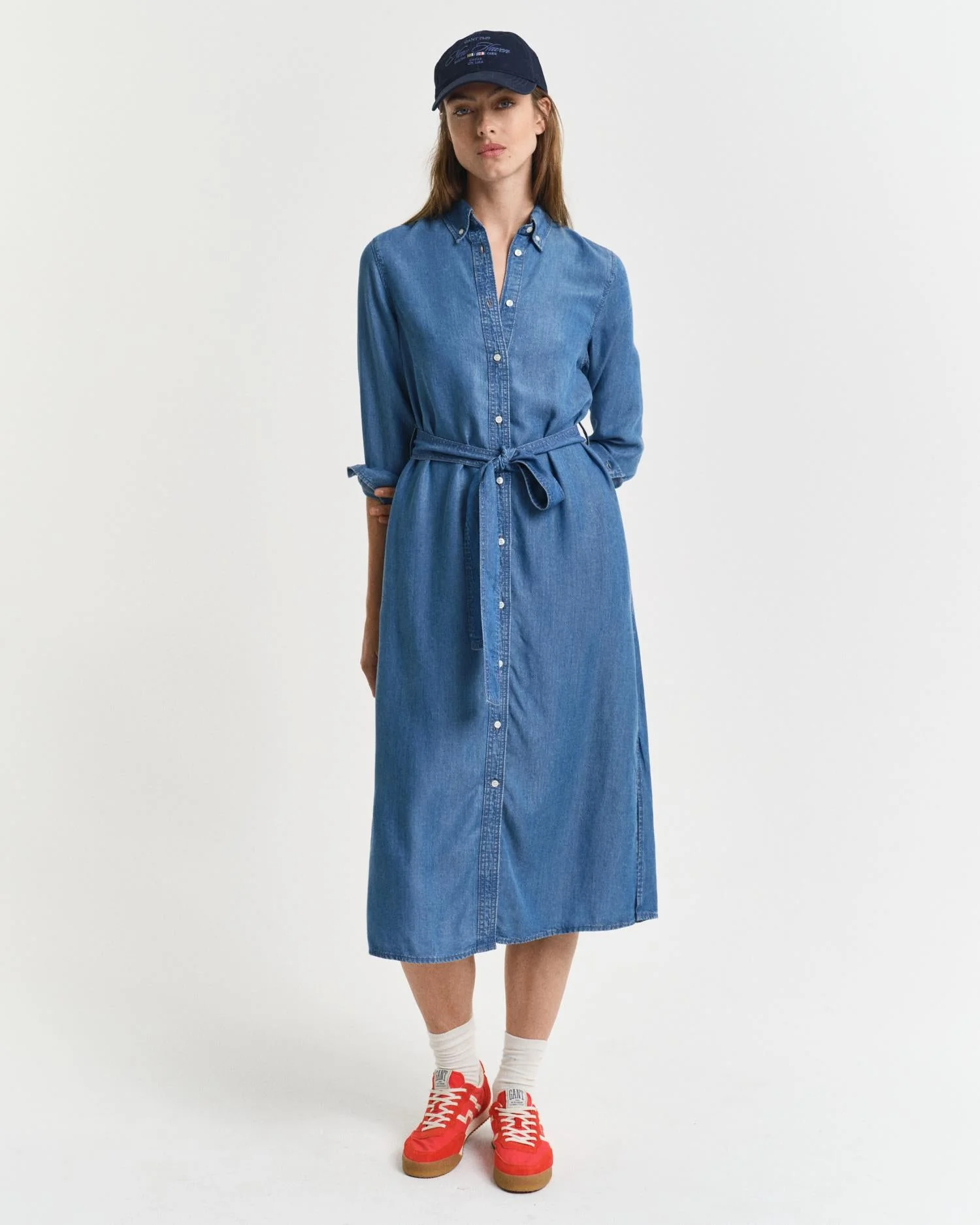 Chambray Shirt Dress Light Indigo - Image 2