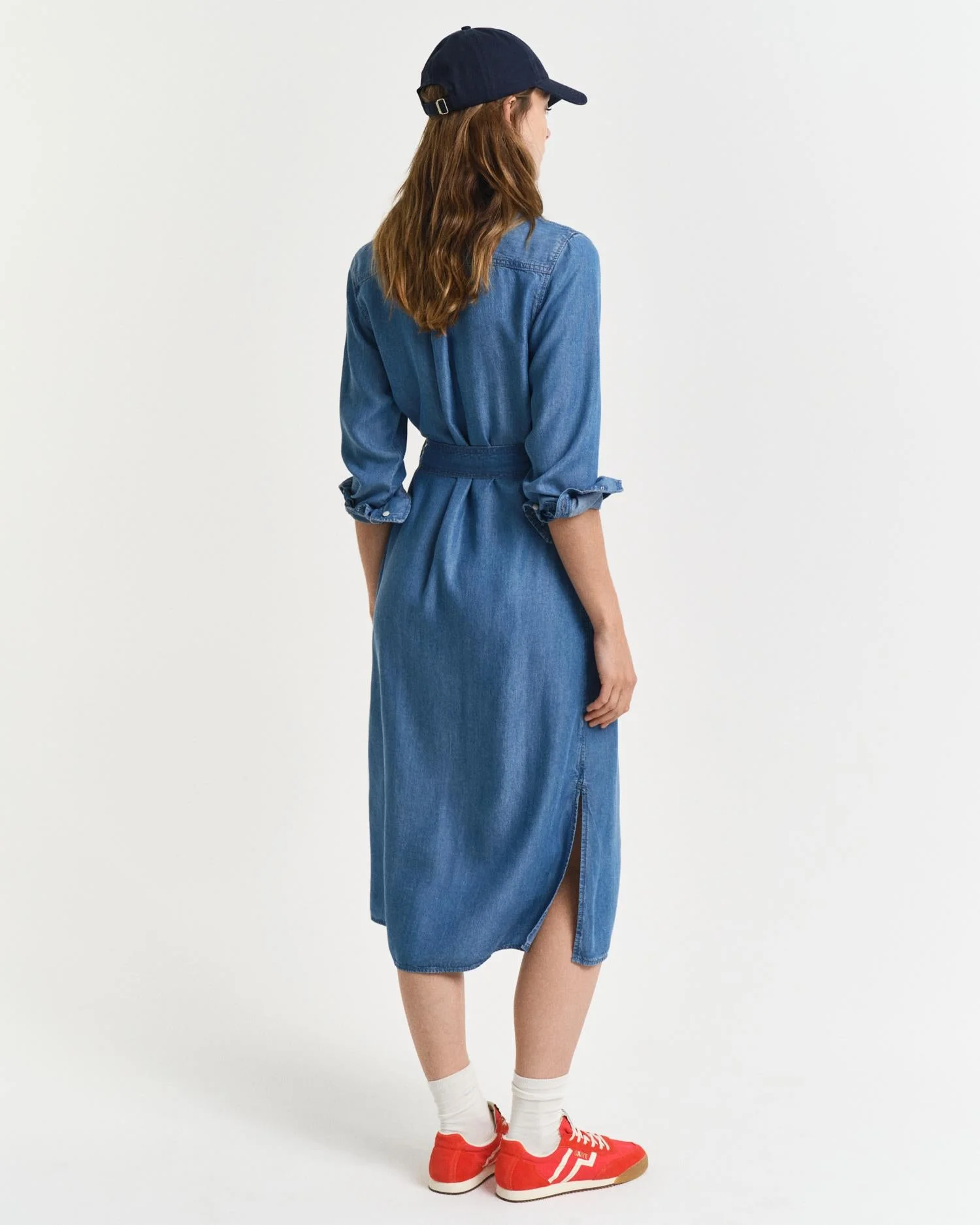 Chambray Shirt Dress Light Indigo - Image 3