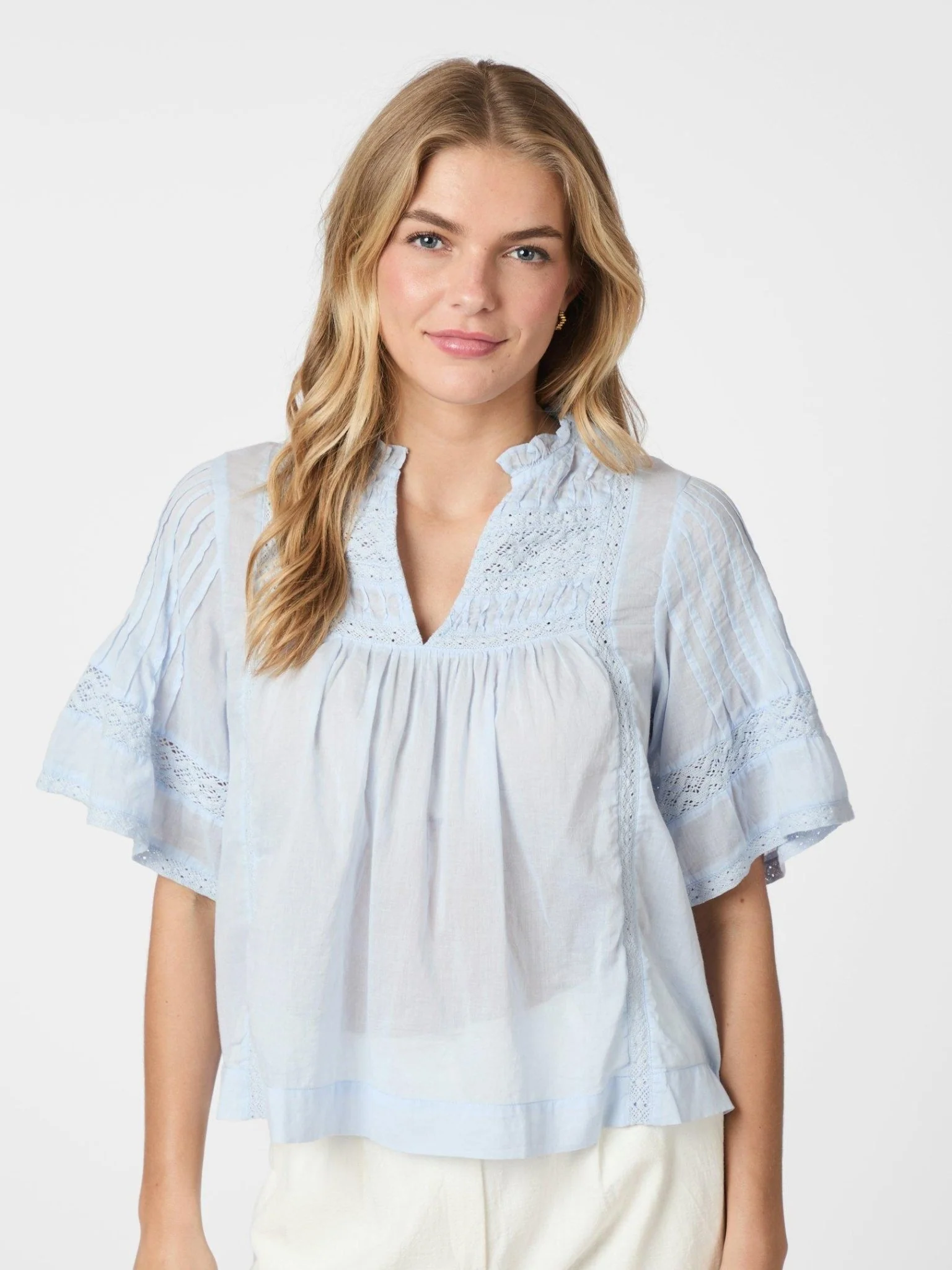 Siama S Voile Blouse Light Blue - Image 2