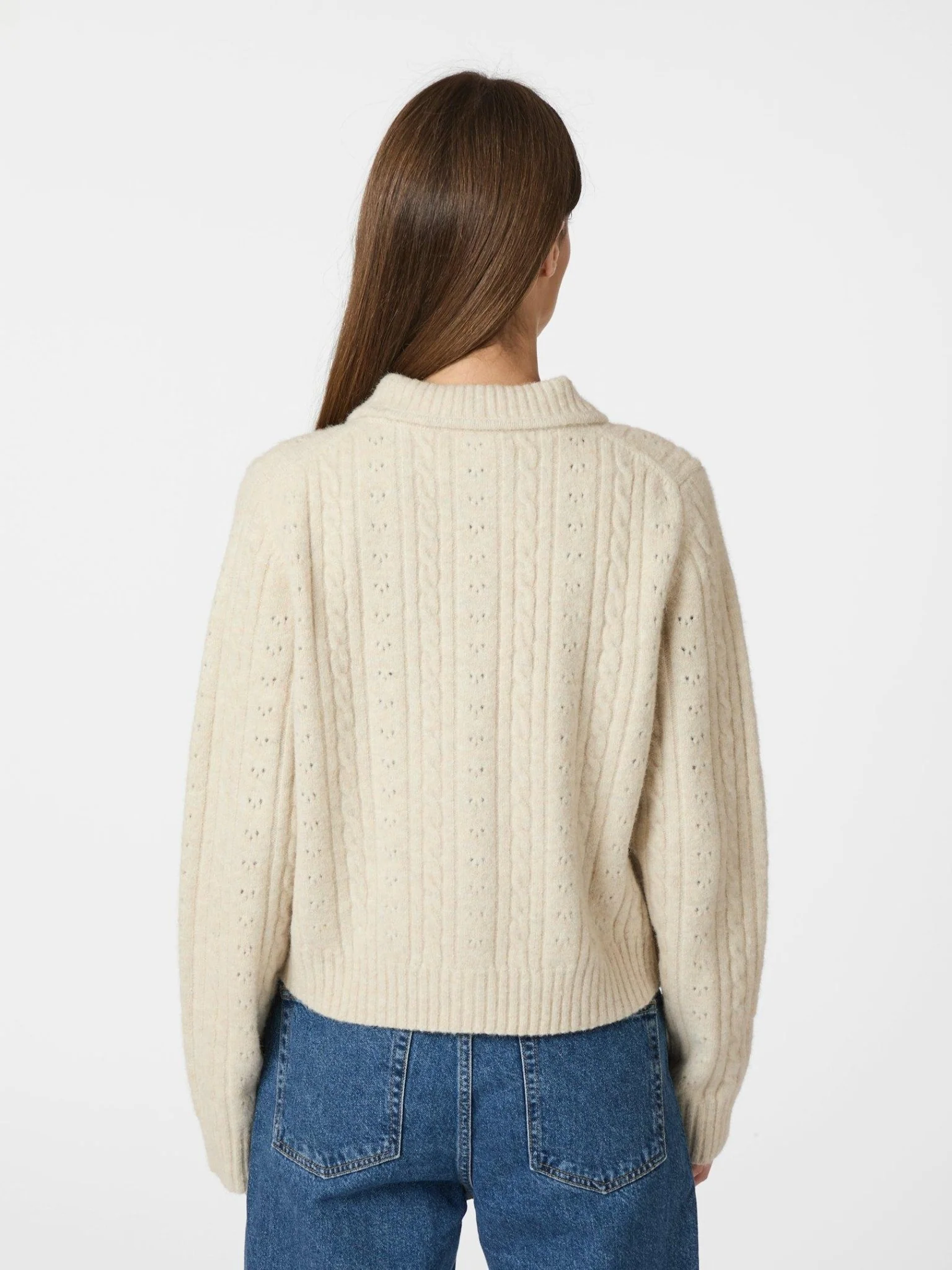 Emelie Knit Cardigan Ivory - Image 13
