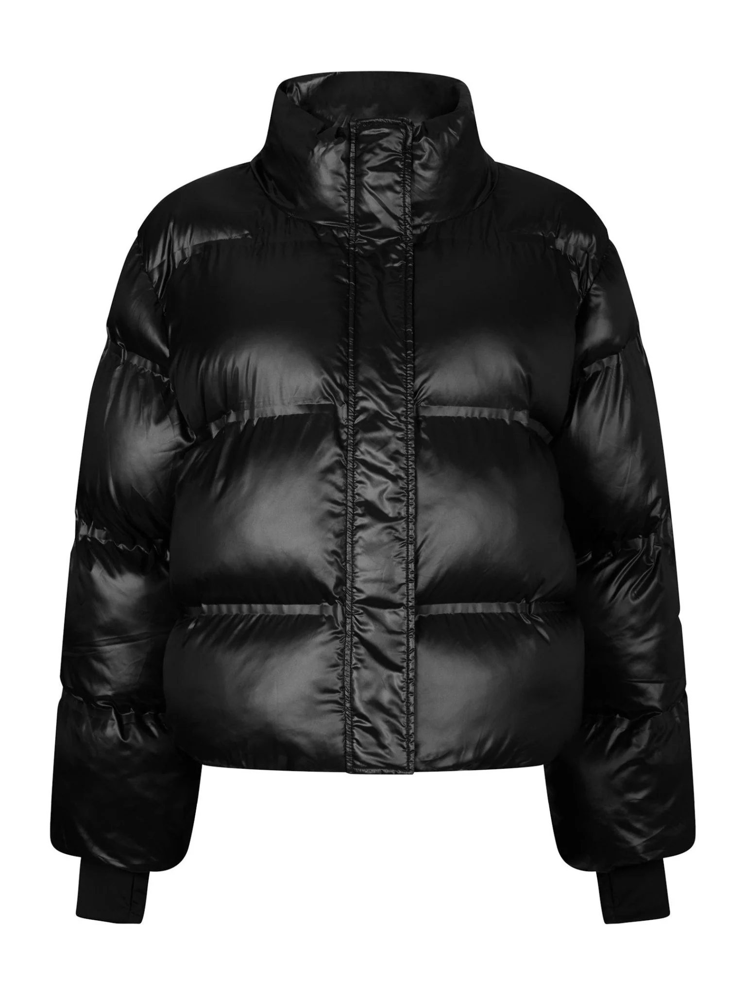 Rhea Shiny Puffer Jacket Black