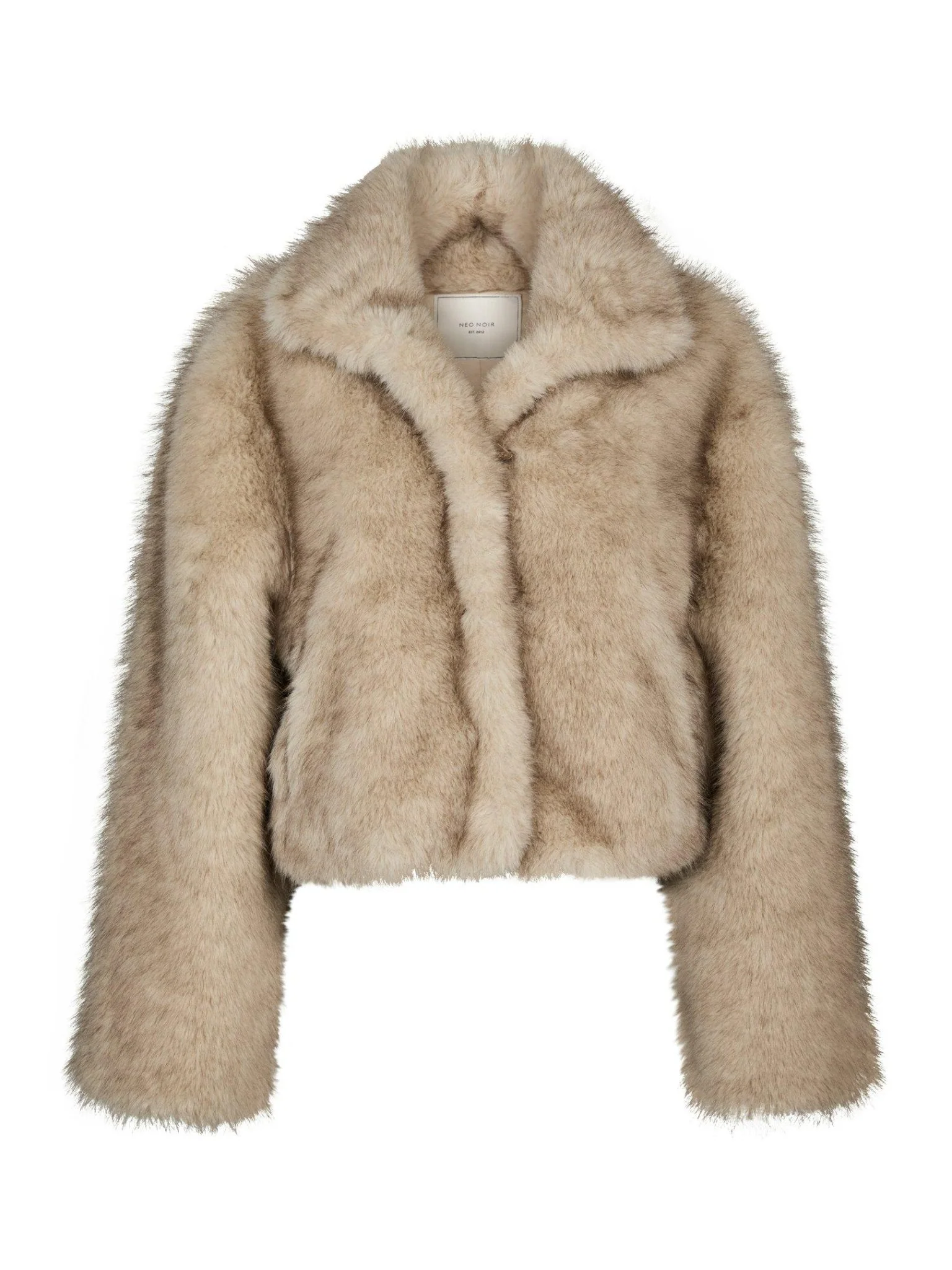Steff Faux Fur Jacket Beige - Image 2