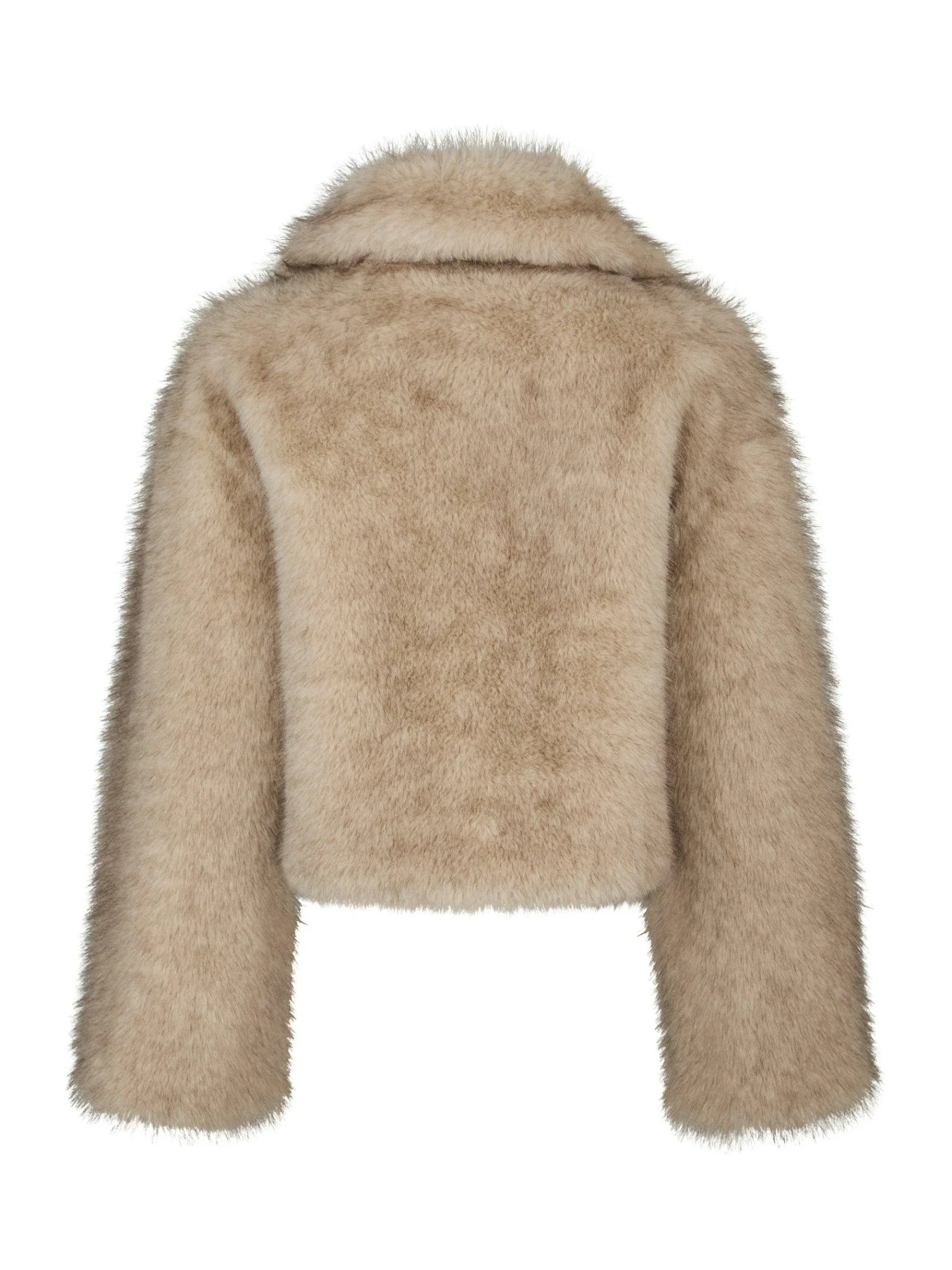 Steff Faux Fur Jacket Beige - Image 4