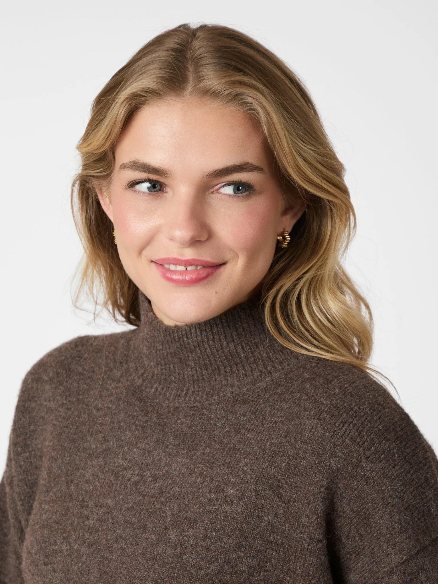 Paulina Knit Blouse Brown Melange - Image 7