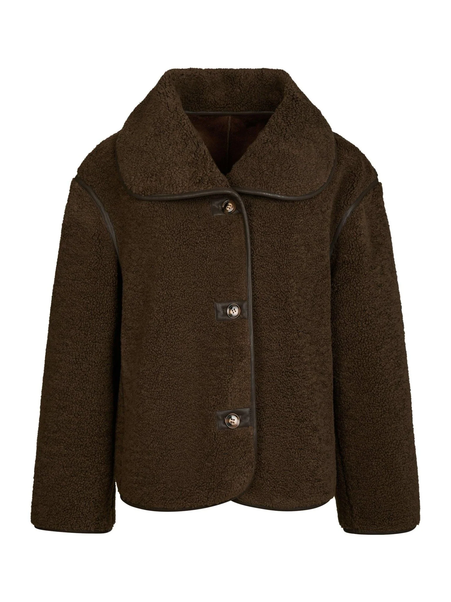 Edmund Teddy Jacket Dark Brown - Image 2