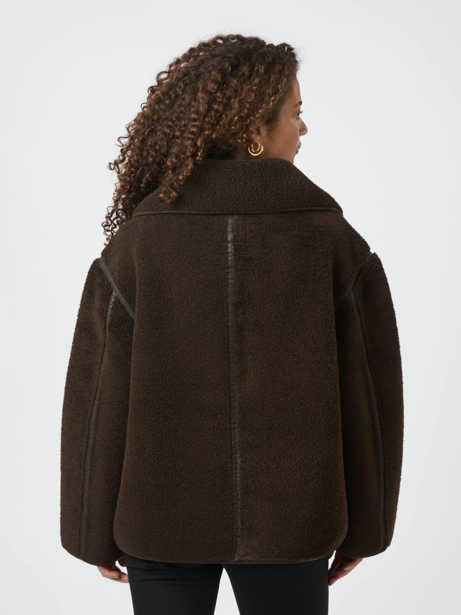 Edmund Teddy Jacket Dark Brown - Image 6