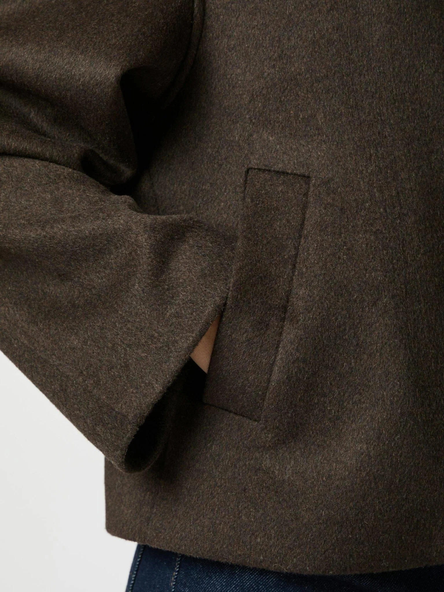 Hamra Wool Jacket Chocolate Brown - Image 7