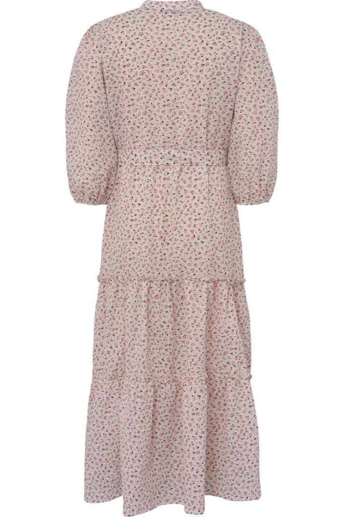 Kate Long Dress White/Rose - Image 13