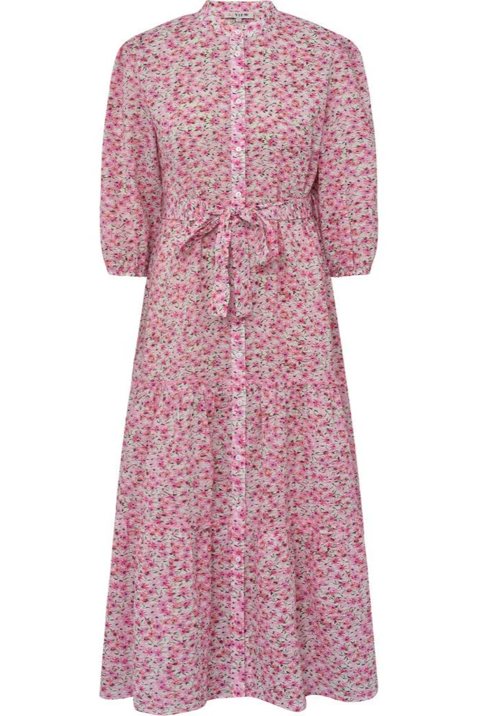 Kate Long Dress Rose/Pink/Blue - Image 2