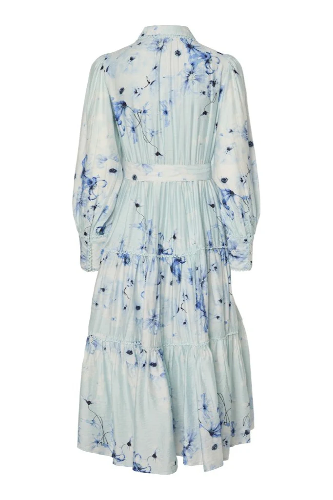 Billa Ls Long Dress Halogen Blue Billa Aop - Image 9