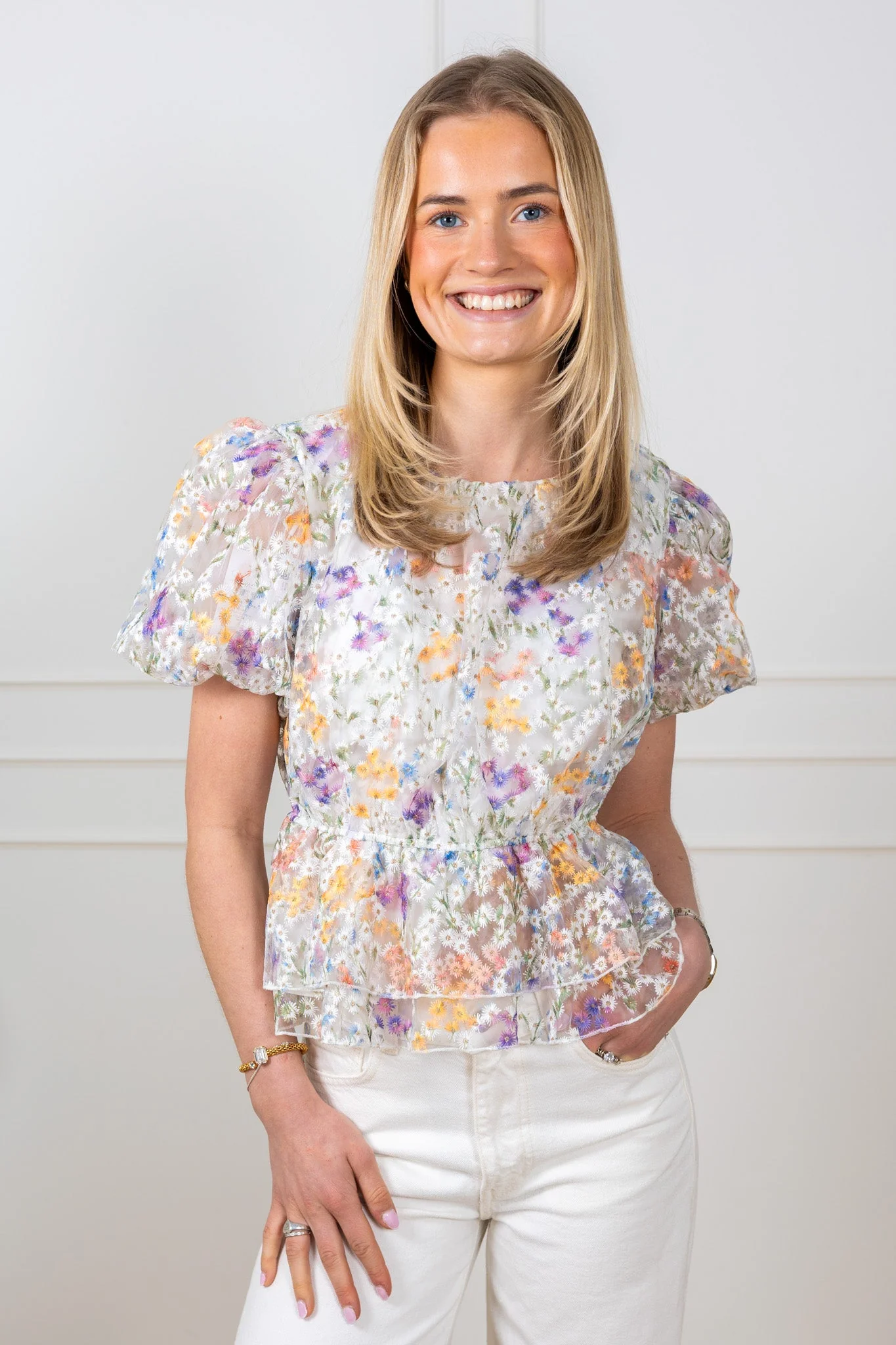 Leanna Ss Top Star White - Image 6