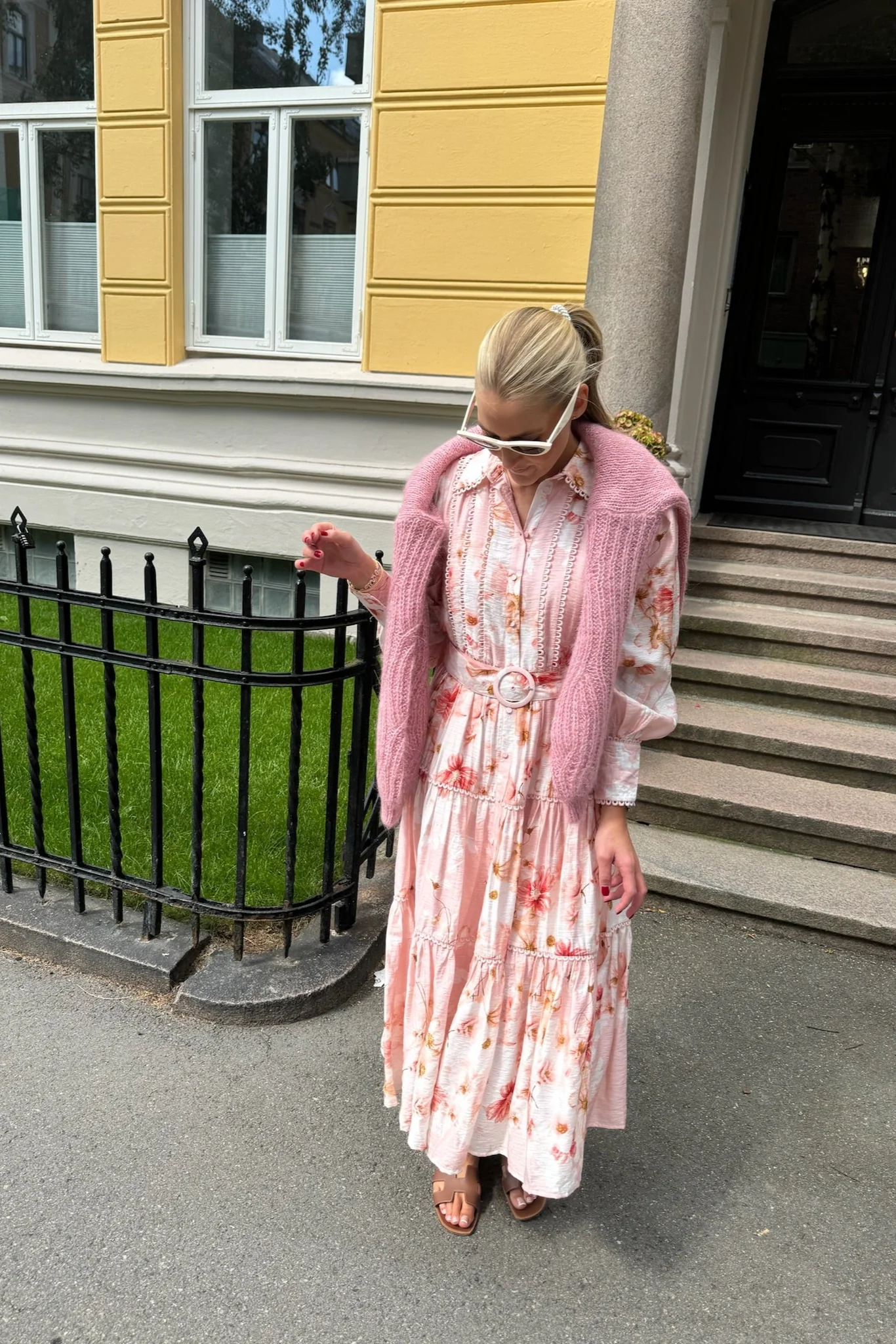Billa Ls Long Dress Chintz Rose Billa Aop - Image 6