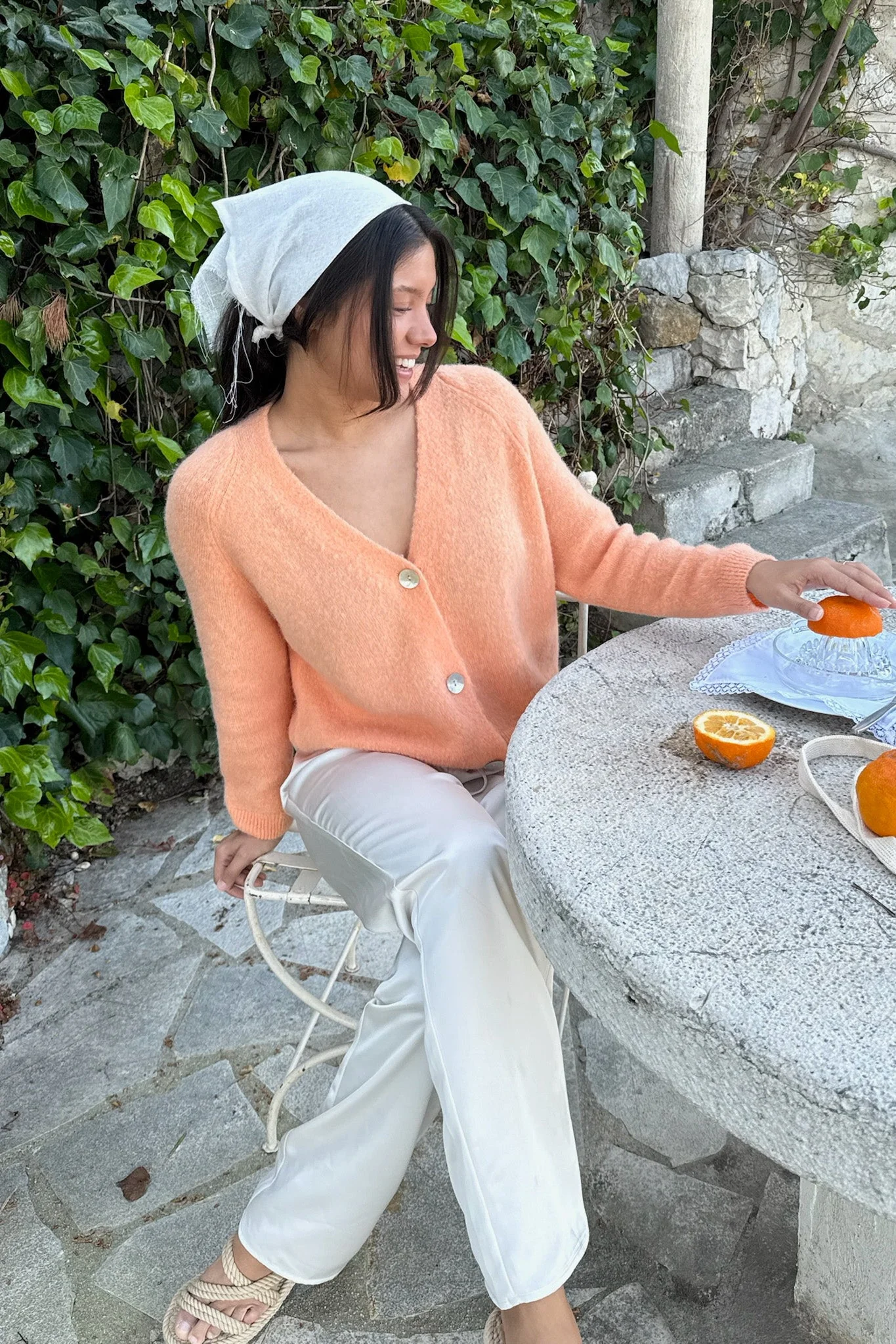 Vicky Cardigan Orange - Image 4