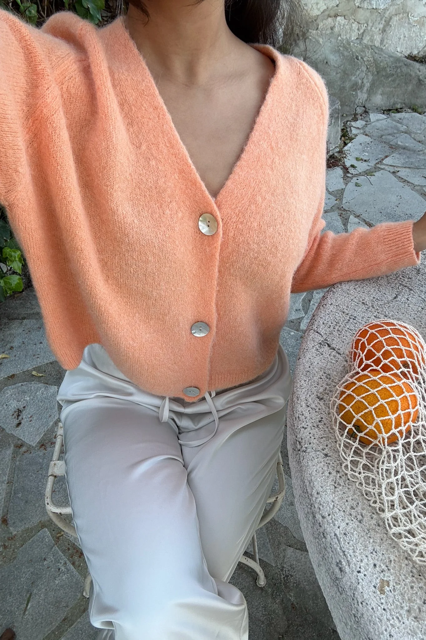 Vicky Cardigan Orange - Image 6