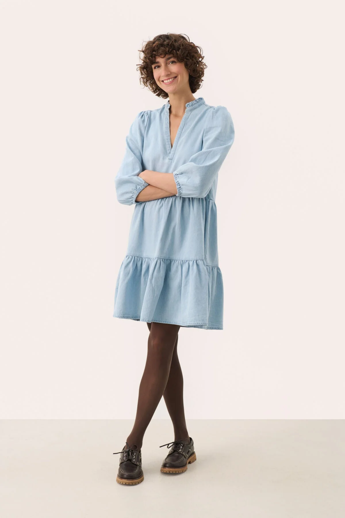Viggasi Dress Whiteish Blue Denim - Image 6