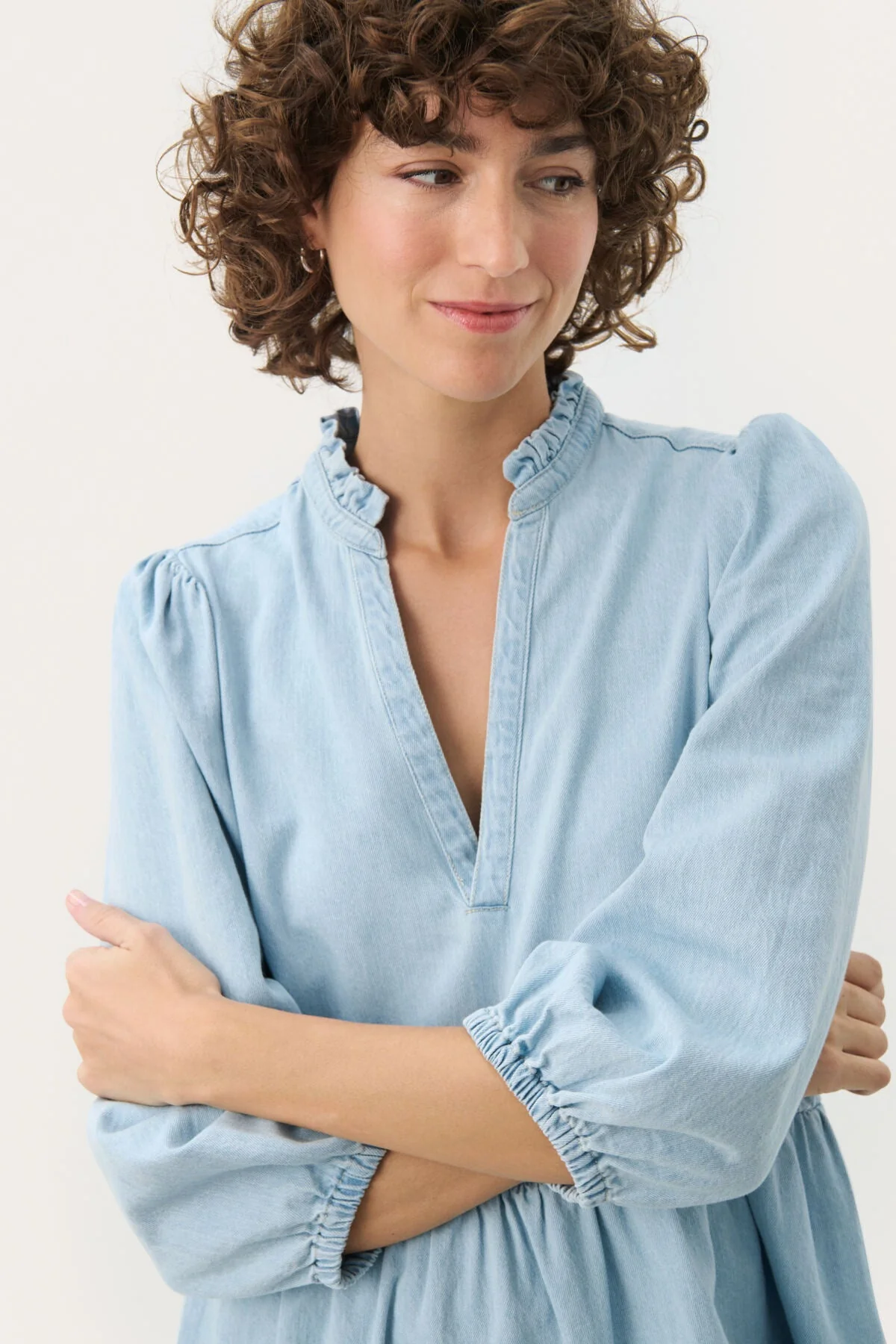 Viggasi Dress Whiteish Blue Denim - Image 8