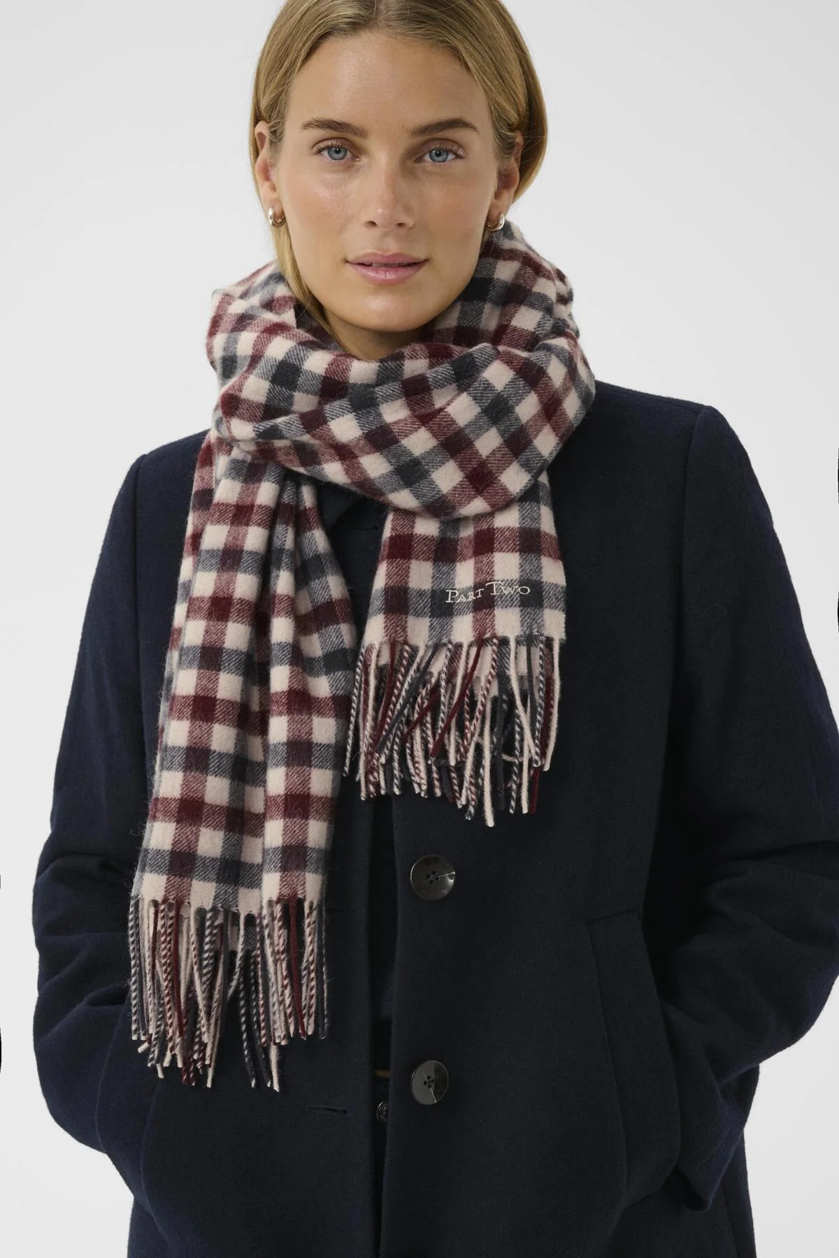 Kitha Scarf Tawny Port Check - Image 3