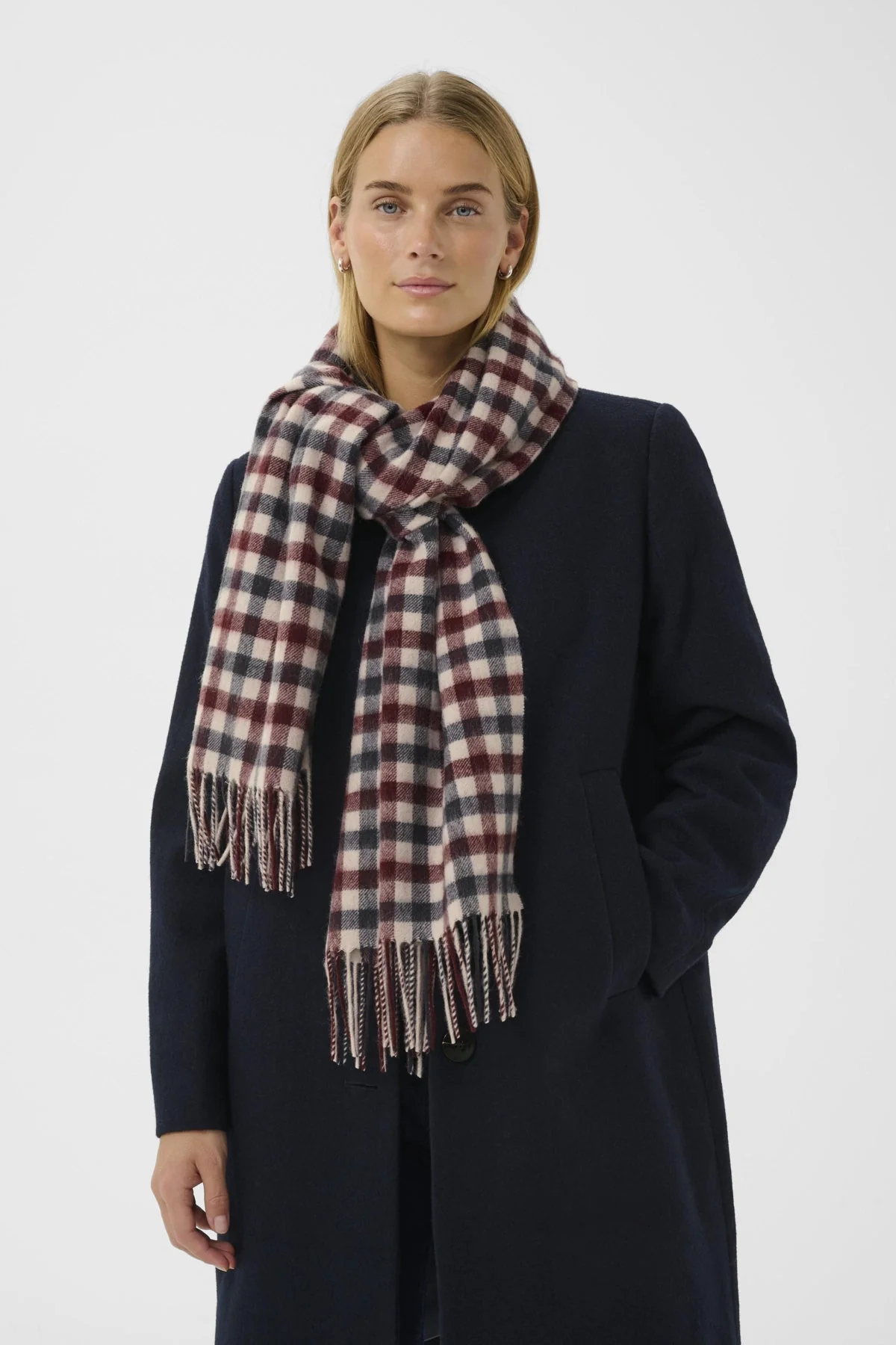 Kitha Scarf Tawny Port Check - Image 4