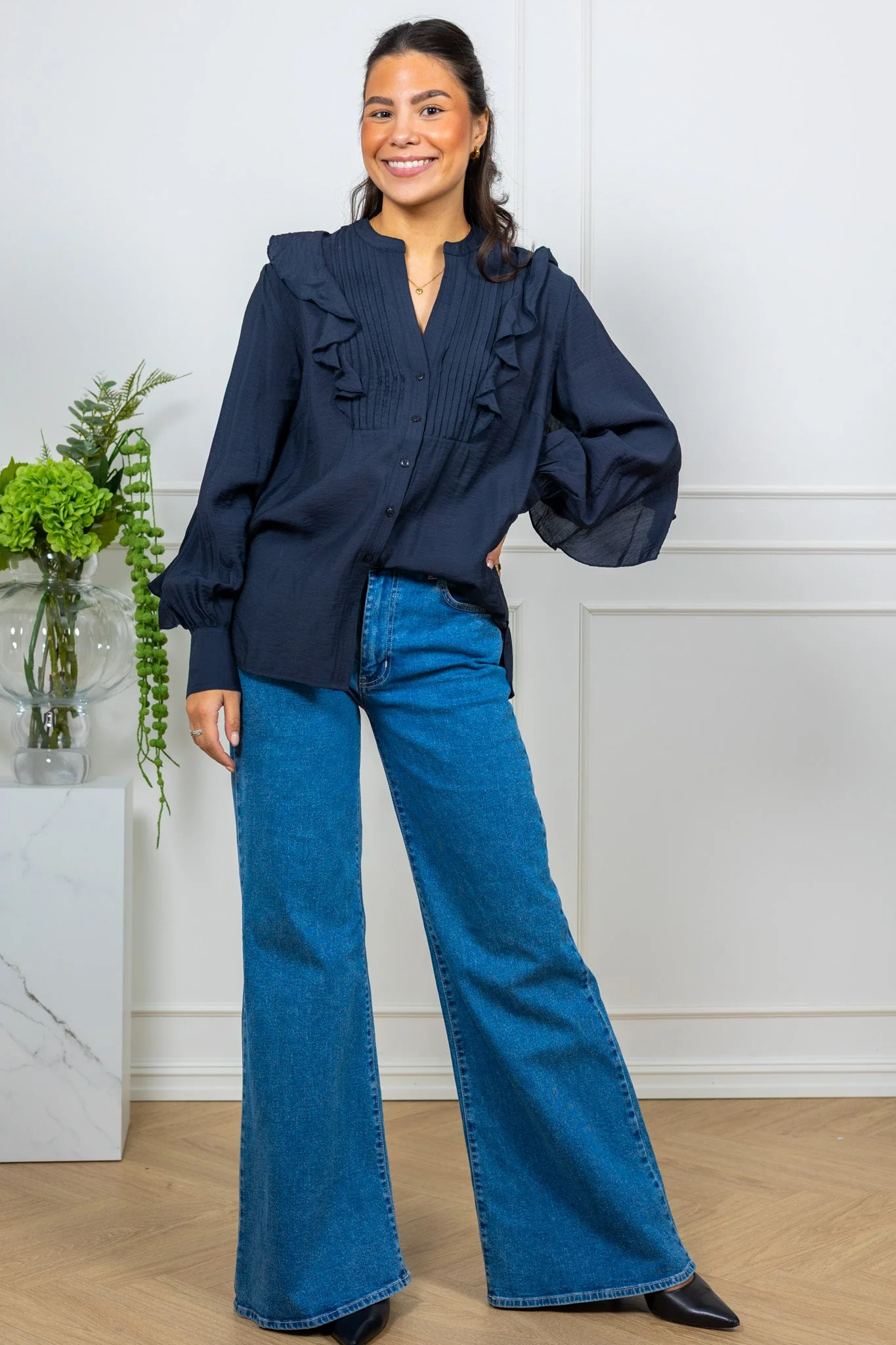 Stefani Shirt Dark Navy - Image 3
