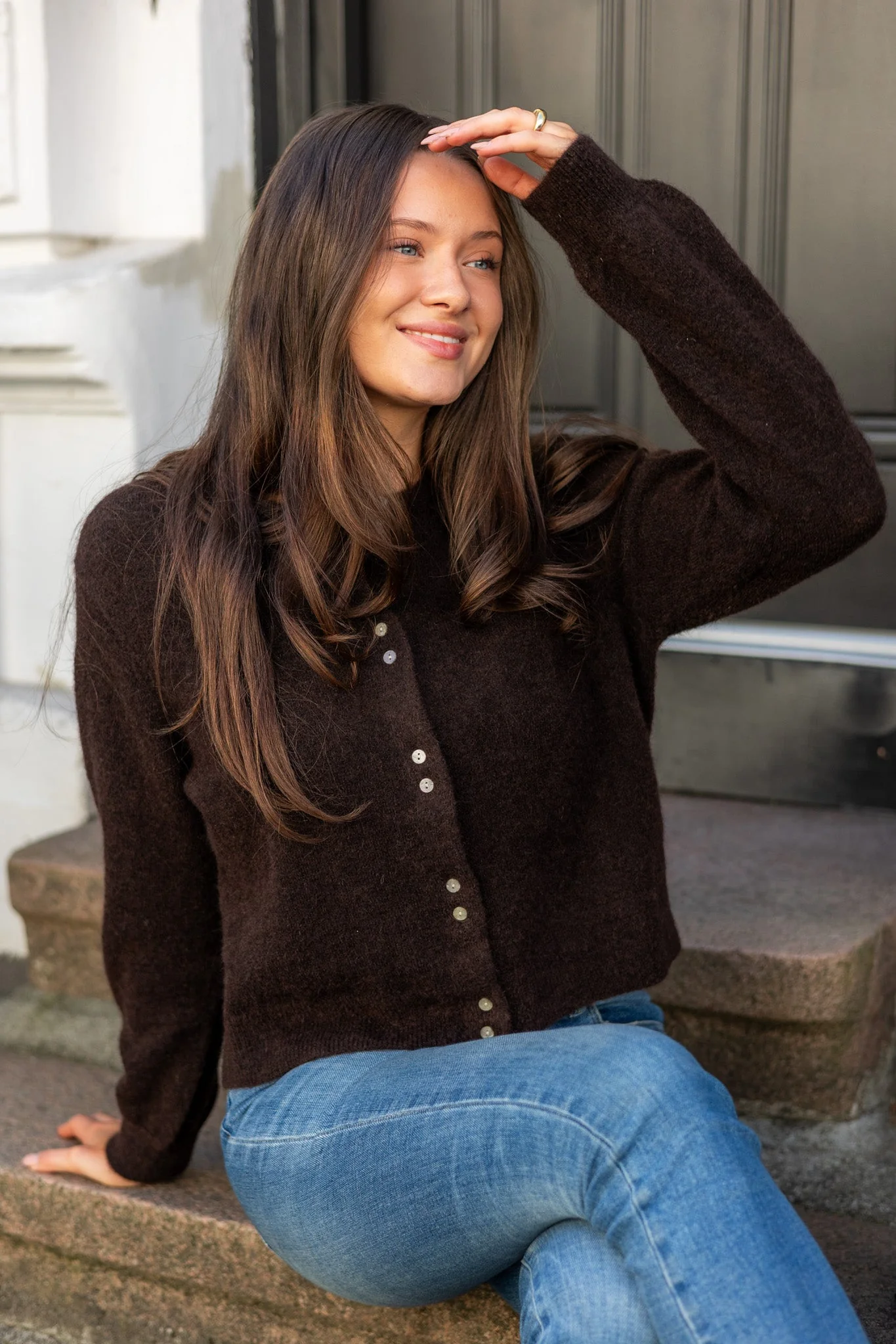 Ninell Cardigan Ganache Melange - Image 4
