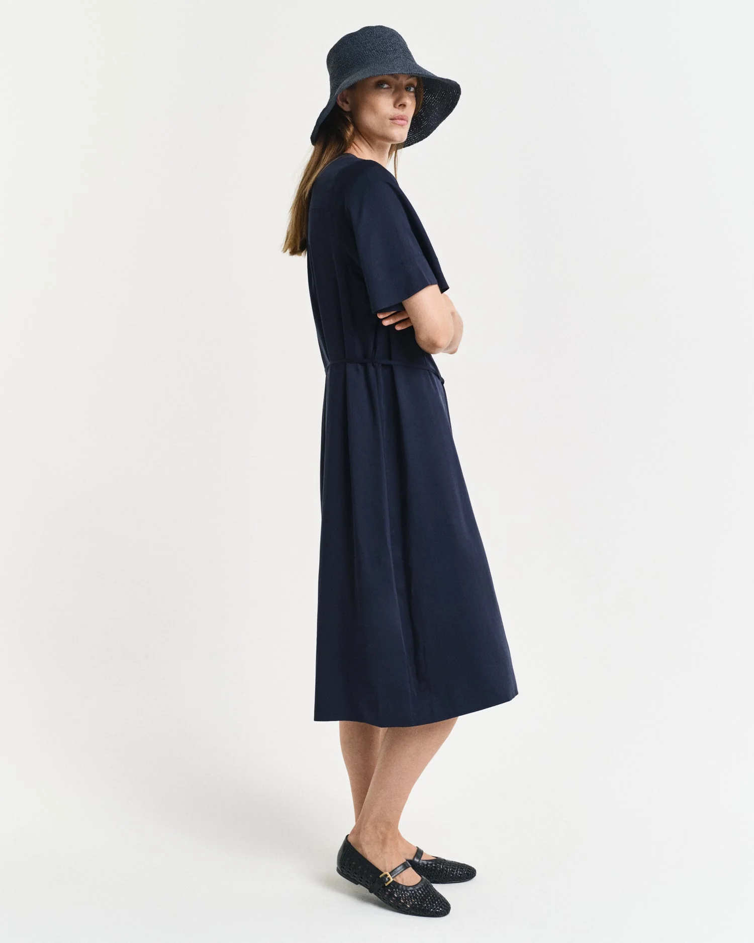 Short Sleeve Dress Evening Blue - Image 3