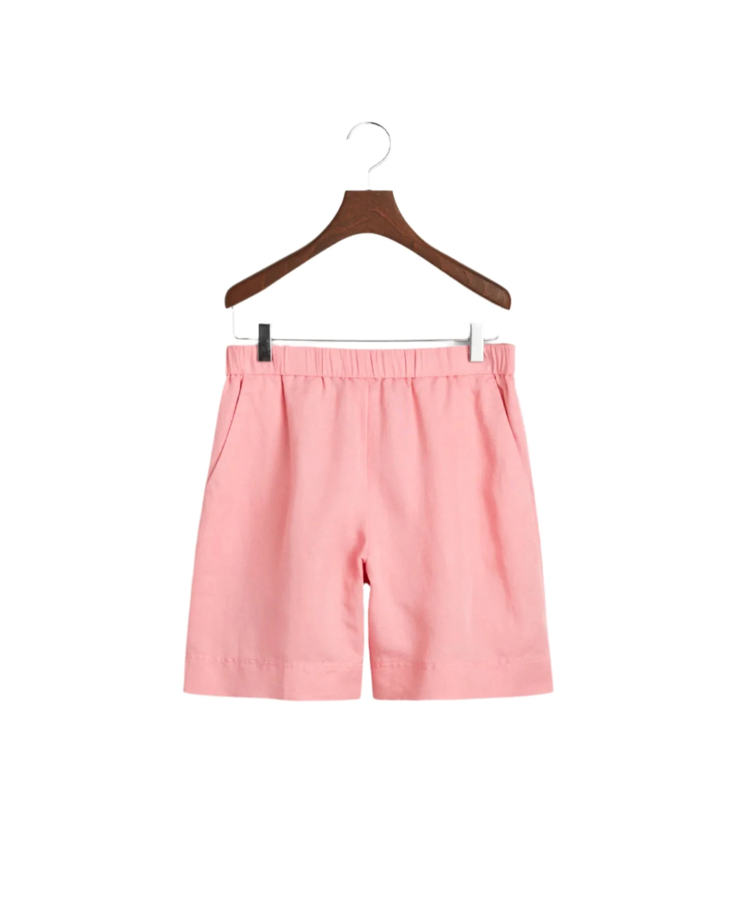 Relaxed Fit Linen Blend Pull-On Shorts Geranium Pink