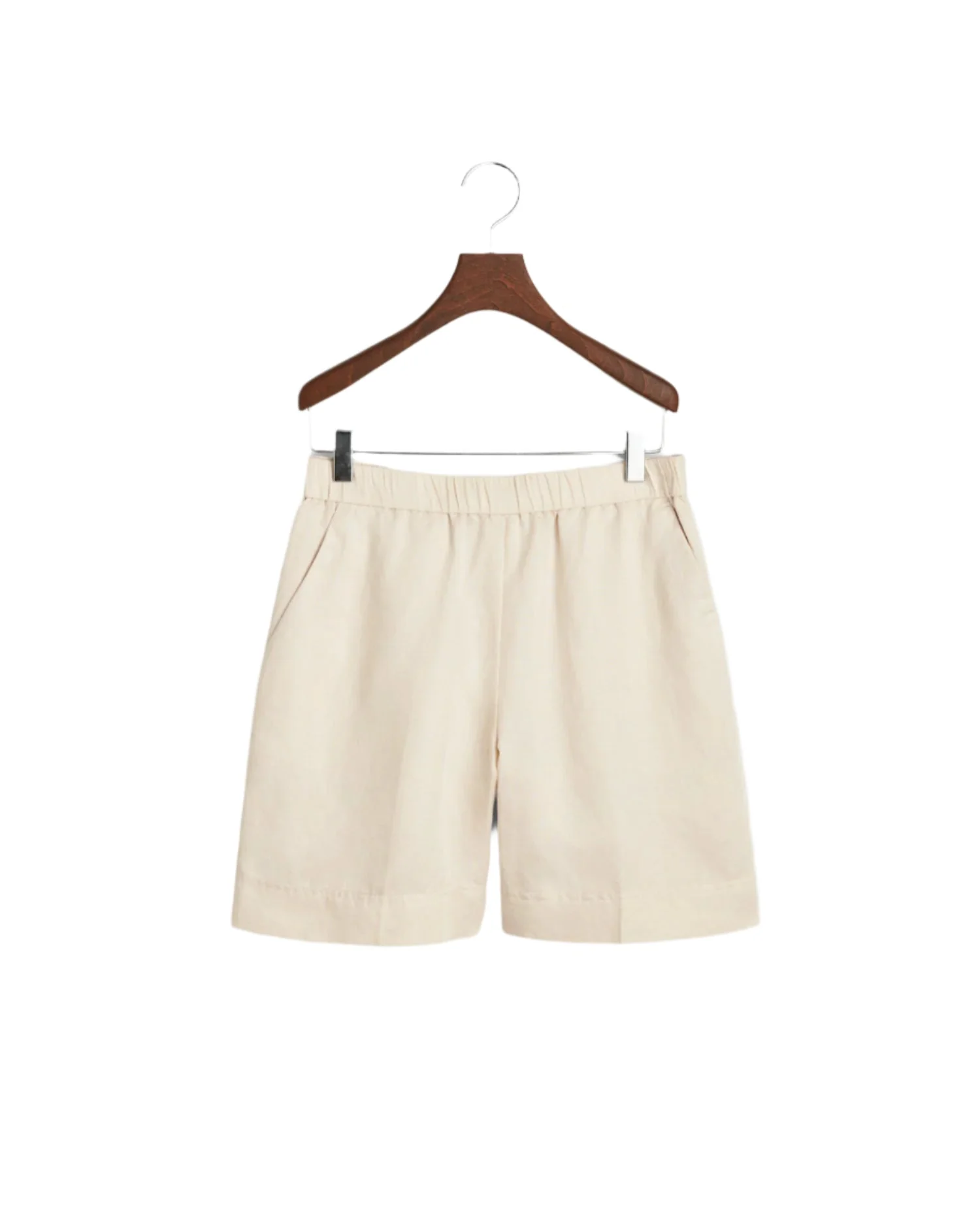 Relaxed Fit Linen Blend Pull-On Shorts Putty