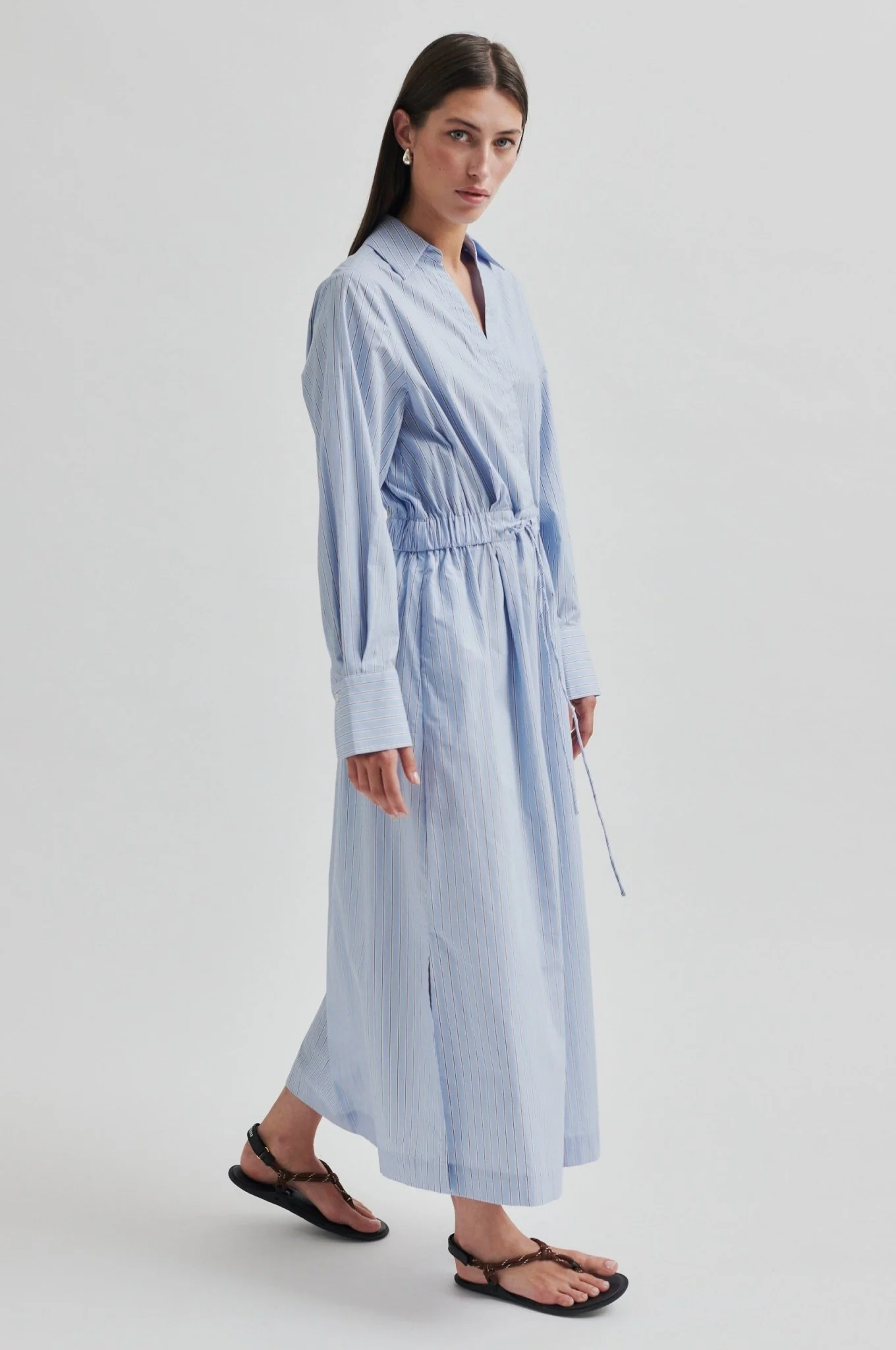 Alanis Dress Light Blue Stripe - Image 3